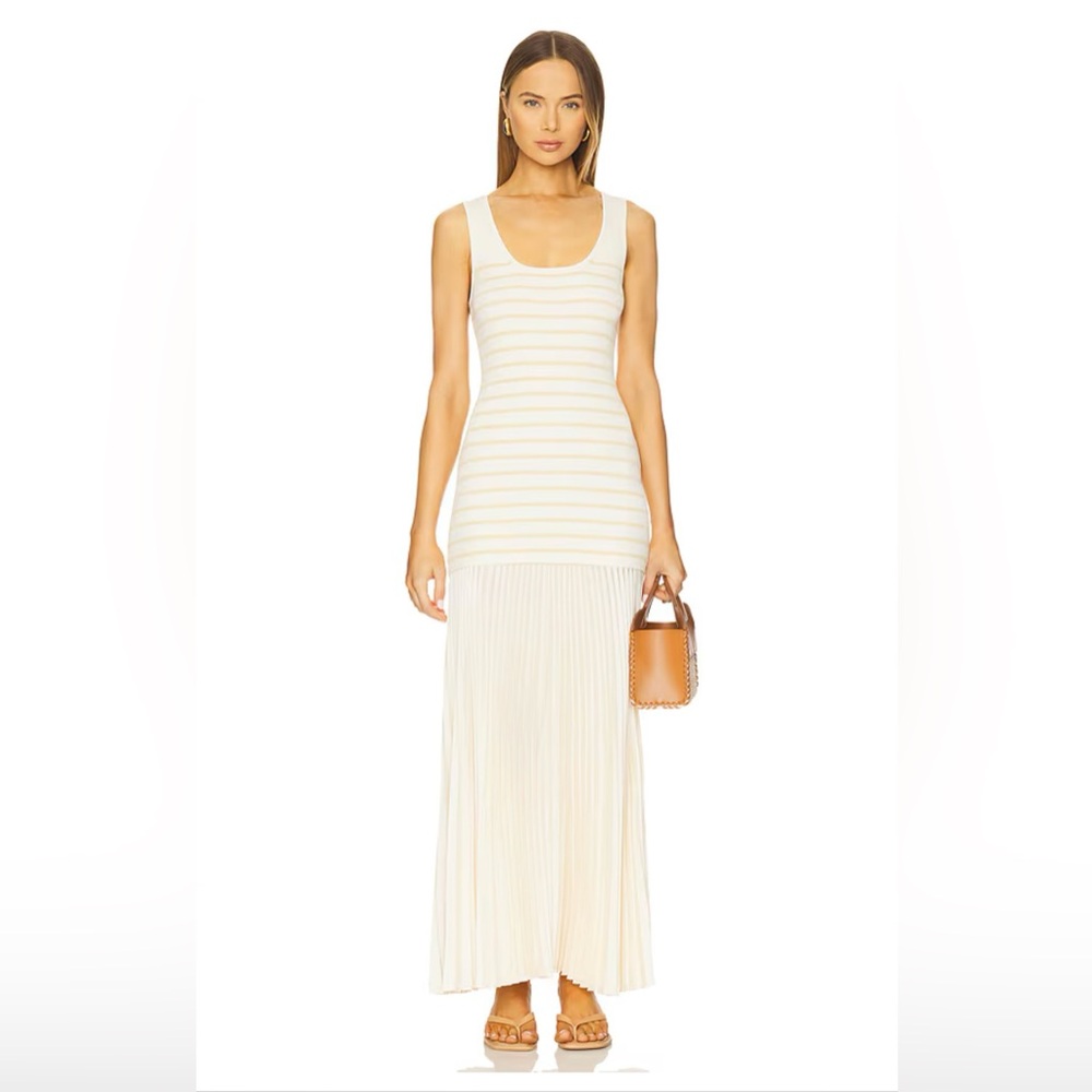 rag & bone White Striped Maxi Dress